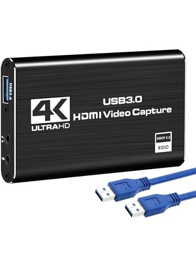 Professional 4K HDMI to USB 3.0 Audio Video Capture Card - 1080P 60fps Portable Game Streaming & Recording Adapter - Image 3